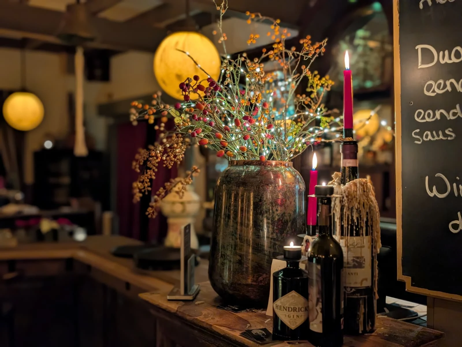 De warme sfeer binnen bij De Peperboom